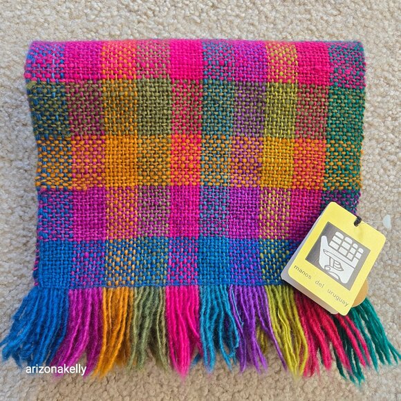 Manos del Uraguay Accessories - NWT Wool Scarf Hand-Loomed Artisan Fair Trade Uraguay Colorful